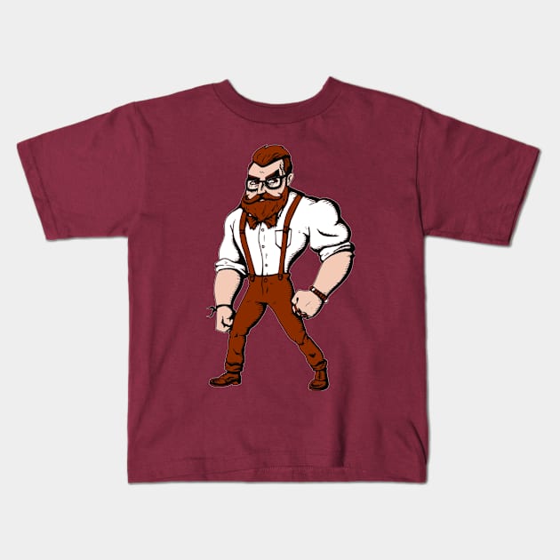 Mister Hipster Kids T-Shirt by FieryWolf